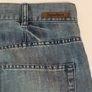 Zegna Sport Size 36 Mens Jeans Blue Denim Relaxed Fit Cotton Casual Cotton Flax